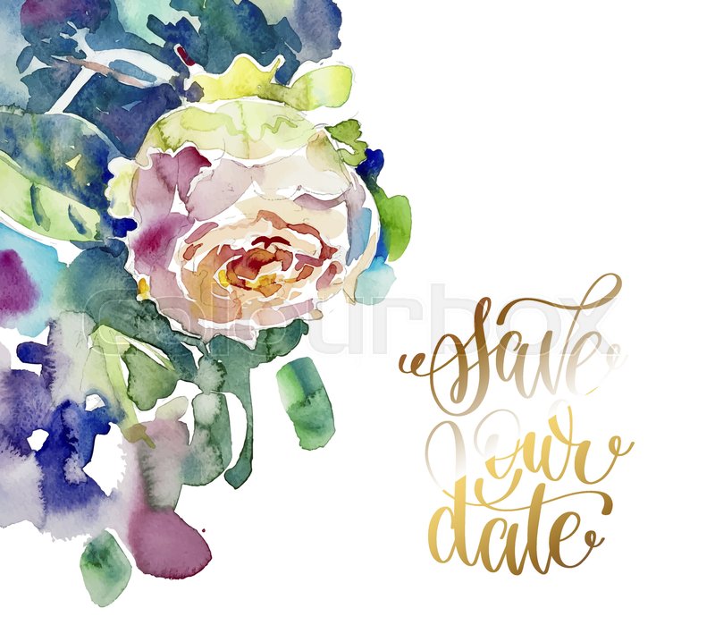 800x718 Hand Painting Watercolor Rose Greeting Card To Wedding Invitation