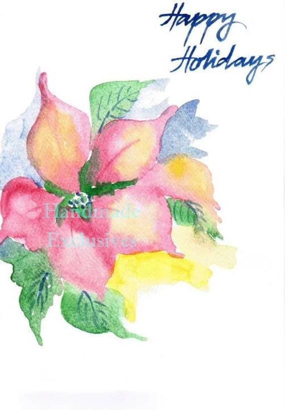 570x818 Items Similar To Handpainted Greeting Cards, Set Of 10, Christmas
