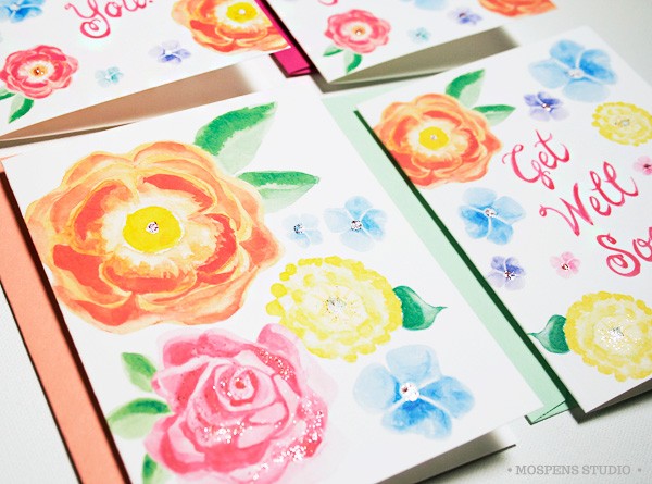 600x445 New! Hand Painted Watercolor Greeting Cards