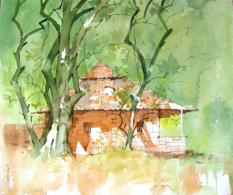 800x670 Watercolour Landscapes By Artist Sachin Naik Landscape Art