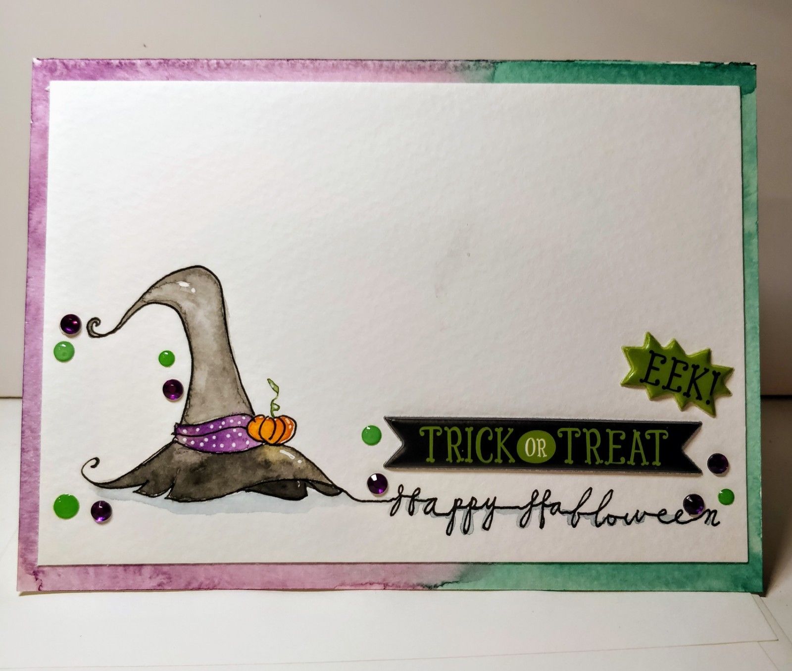 1600x1355 Handmade Watercolor Halloween Cards. 7 X5 Including Envelop