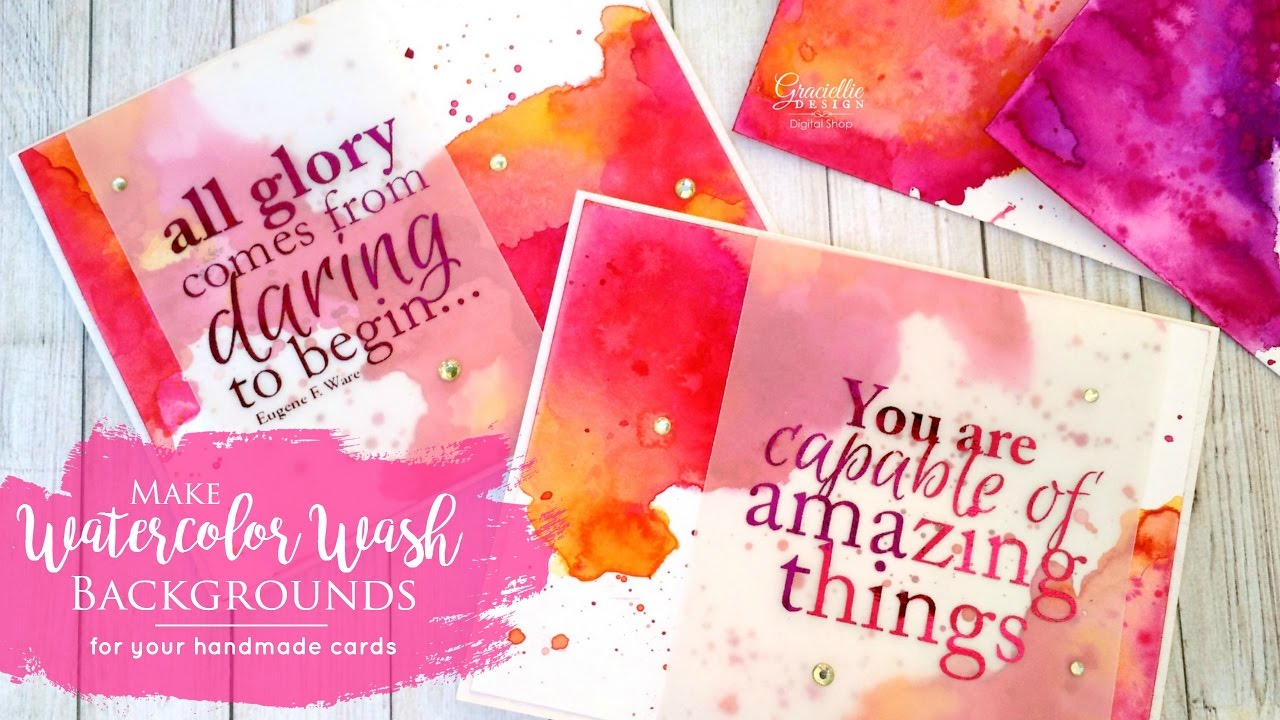 1280x720 Watercolor Wash Backgrounds For Handmade Cards