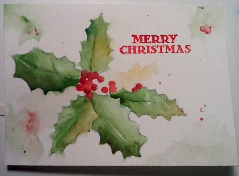 801x589 Hand Painted Christmas Cards Handmade Watercolor