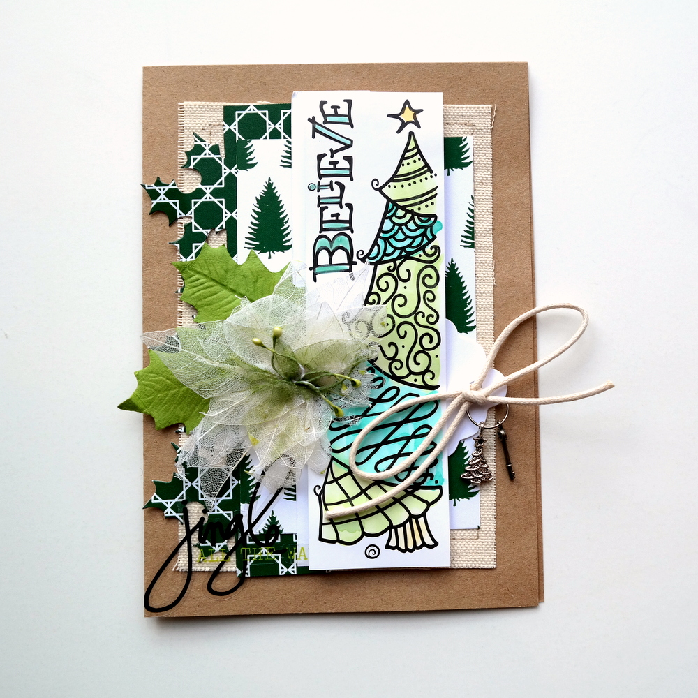 1000x1000 Handmade Watercolor Doodled Christmas Cards