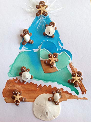 373x500 Holiday Cards Gingerbread Men Starfish And Sand