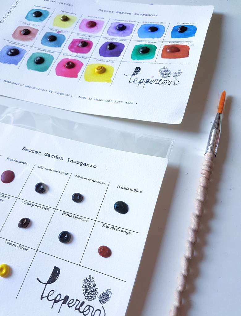 780x1023 Handmade Watercolor Paint Sample Dot Cards Secret Garden