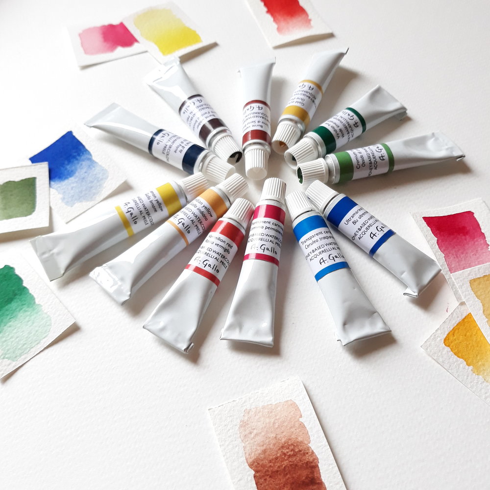 1000x1000 Handmade Watercolor 8ml Tubes