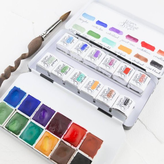 570x570 Meadow Jewels Artisan Handmade Watercolor Paint Set Etsy