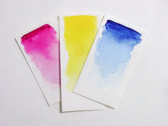 570x428 Cmy Color Wheel Pocket Set Handmade Watercolor Paint Etsy