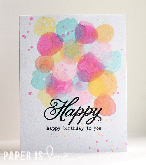 500x564 Watercolor Birthday Card Paper Is Love