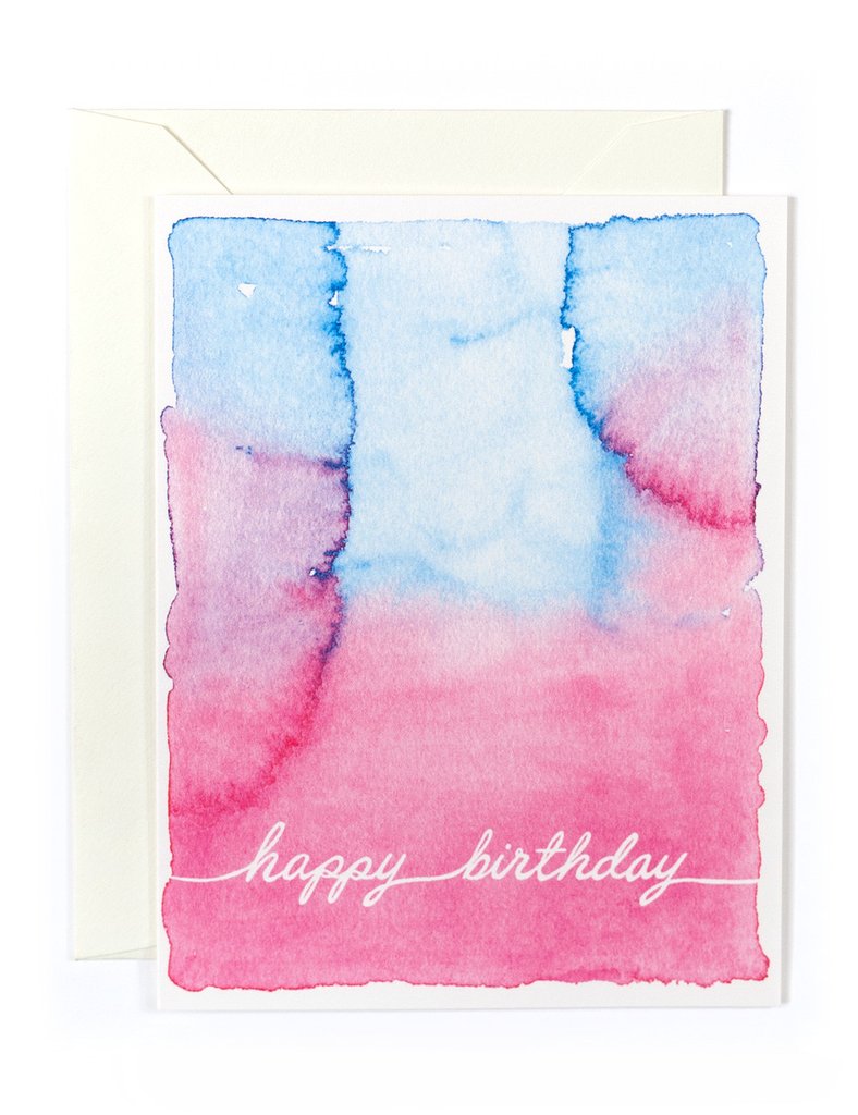 788x1024 Watercolor Happy Birthday Card Golden Fox