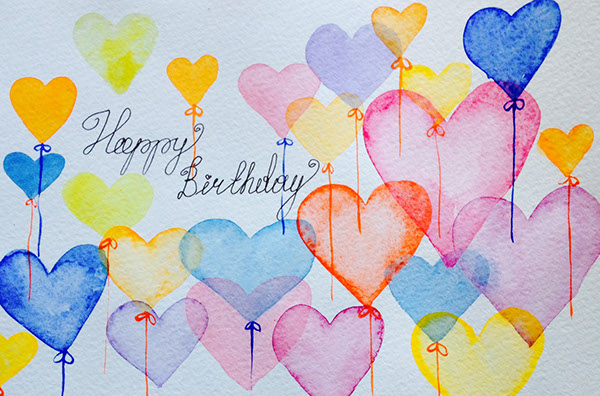 600x396 Watercolor Happy Birthday On Behance