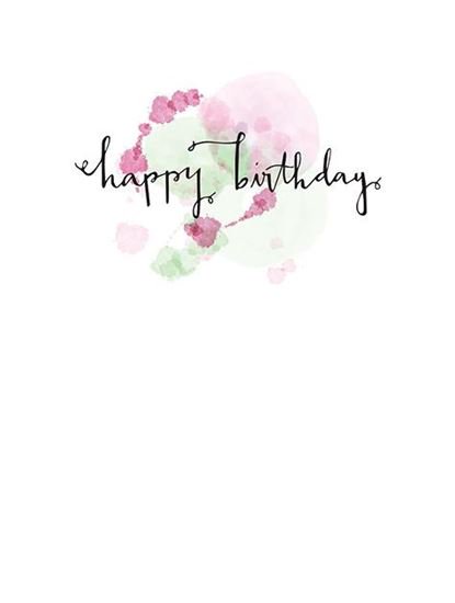 415x550 Atomic Envelopespink Watercolor Script Happy Birthday