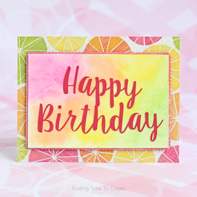 648x648 Happy Birthday Watercolor Card
