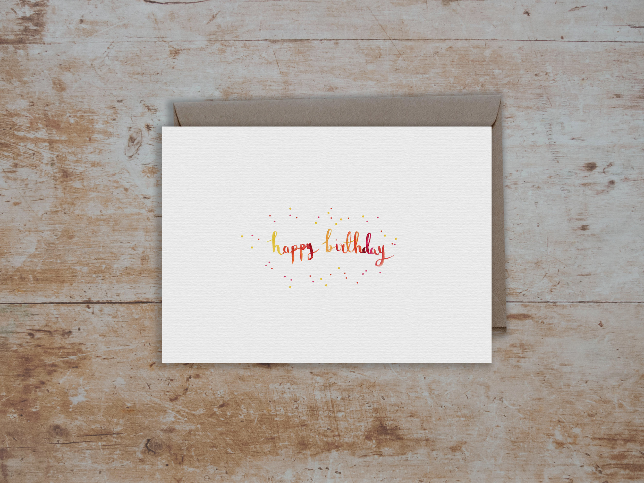 2500x1875 Happy Birthday Watercolour Card Wildflower Illustration Co.