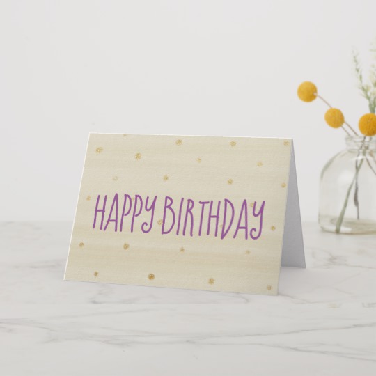 540x540 Modern Handwritten Happy Birthday Watercolor Card