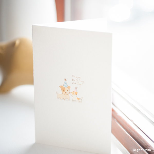 600x600 Simple Watercolor Birthday Card With Cute Dogs Goh Li Kim