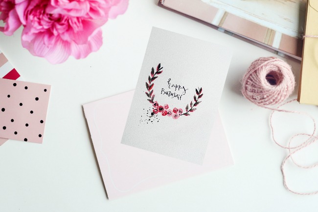 650x434 Free Watercolor Birthday Card Printables