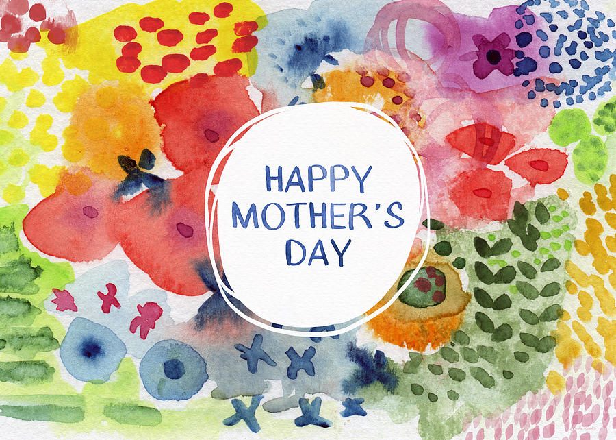900x642 Happy Mothers Day Watercolor Garden Art By Linda Woods Painting