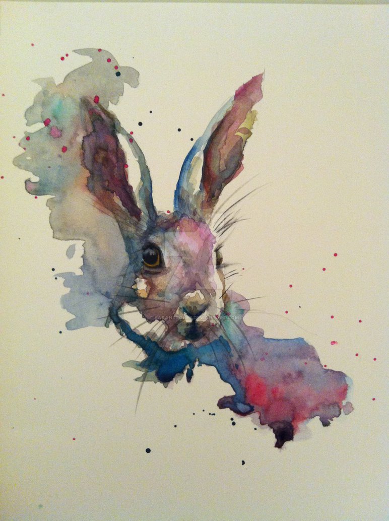 772x1034 Image Hare In Watercolour By Sarahstokes