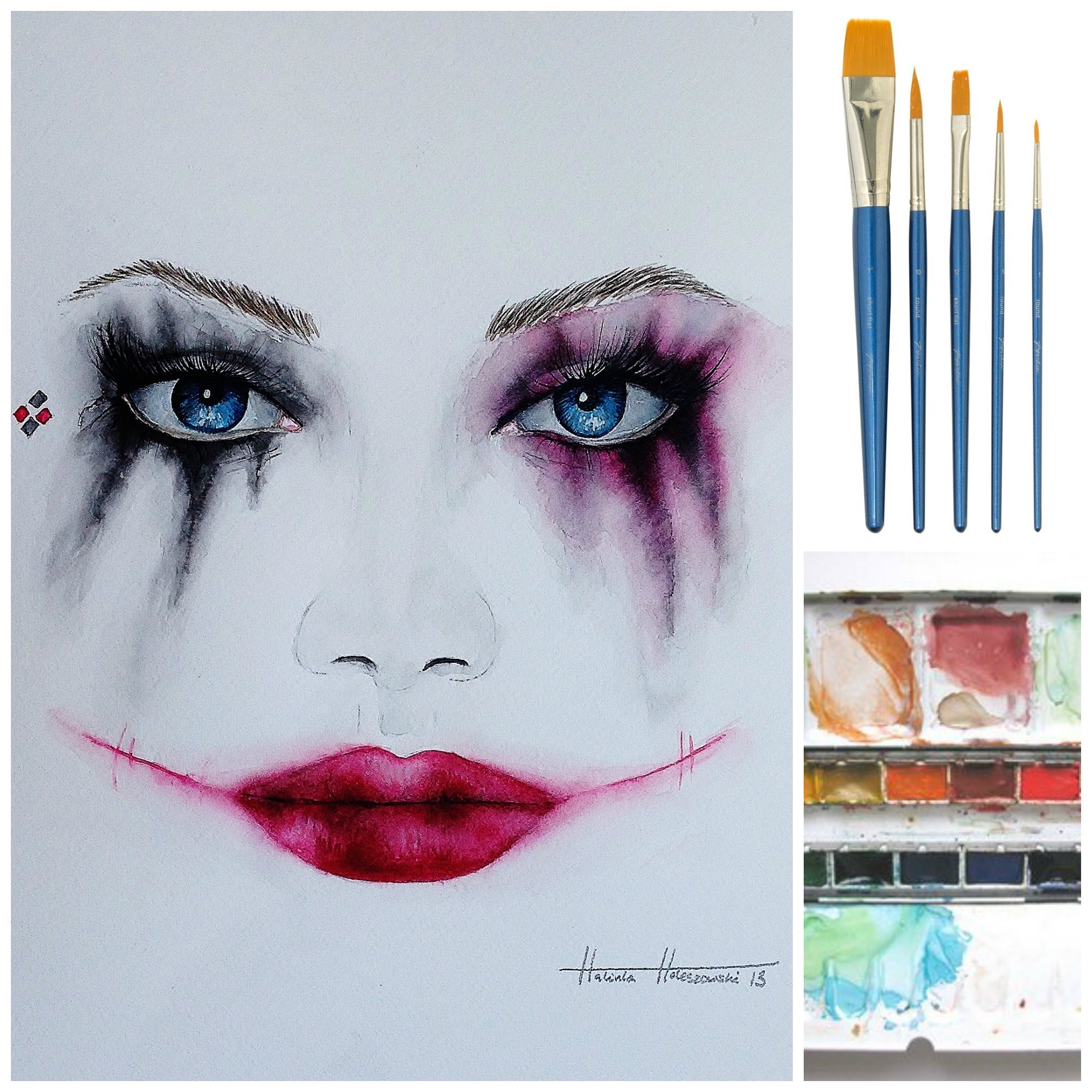 2000x2000 Harley Quinn Halloween Painting