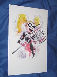 225x300 Harley Quinn Original Art Pagesketch By Mike Maihack ~watercolor
