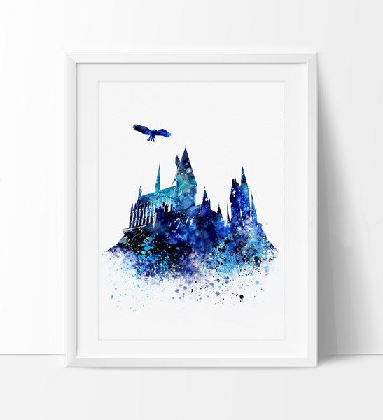 547x600 Hogwarts Castle Art, Wall Art Harry Potter, Hogwarts Poster, Movie