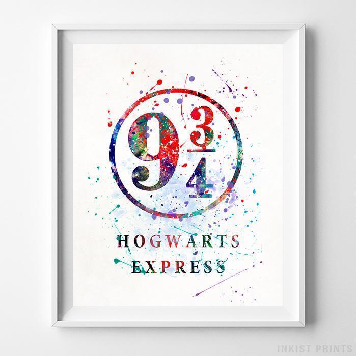 699x699 Hogwarts Express Harry Potter Watercolor Poster Nursery Decor Art