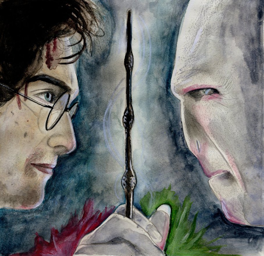 908x879 It All Ends (Harry Potter Watercolor) By Julesrizz