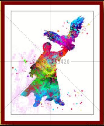 342x413 Diy Diamond Painting Harry Potter Watercolor Print Handmade Cross