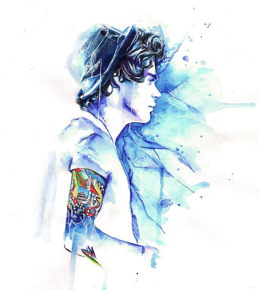 844x946 Styles Of Watercolor Painting Harry Styles Watercolor Painting