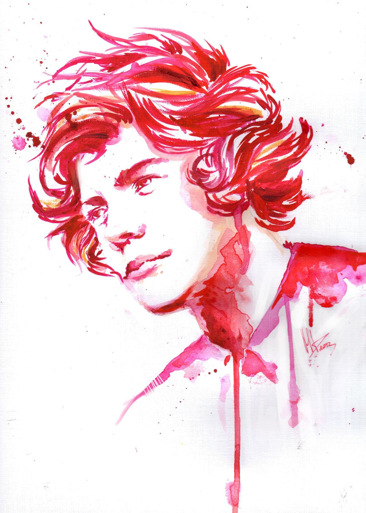 1280x1793 Harry Styles Watercolor Inspiration Zayn Malik And