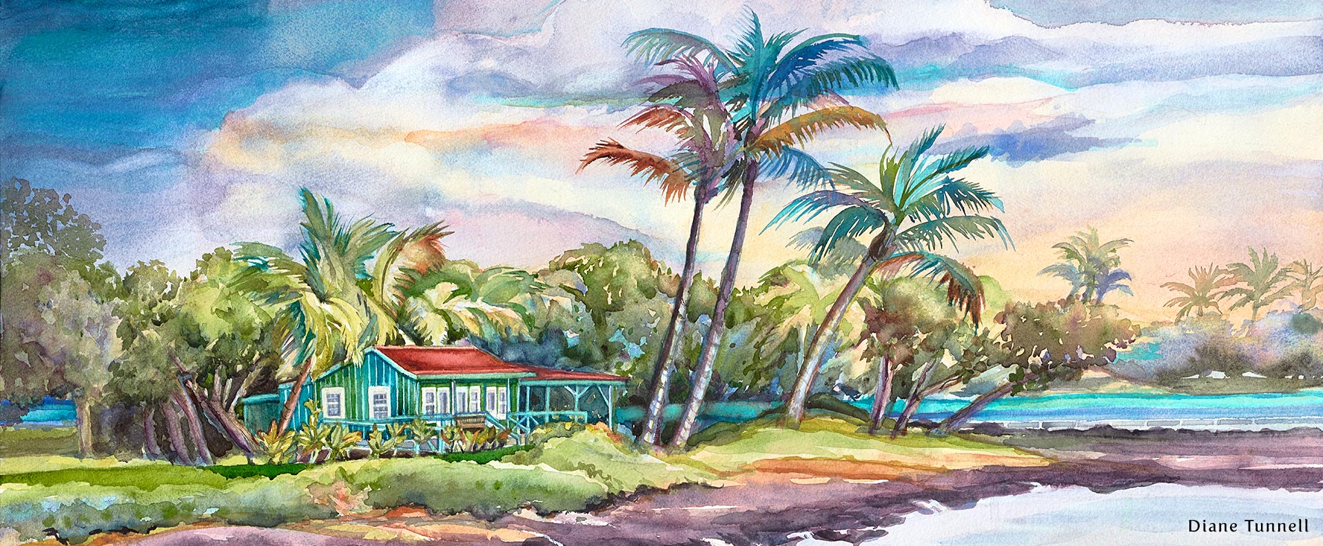 1920x792 Hawaii Watercolor Artist Diane Tunnell Paintings And Giclee Prints