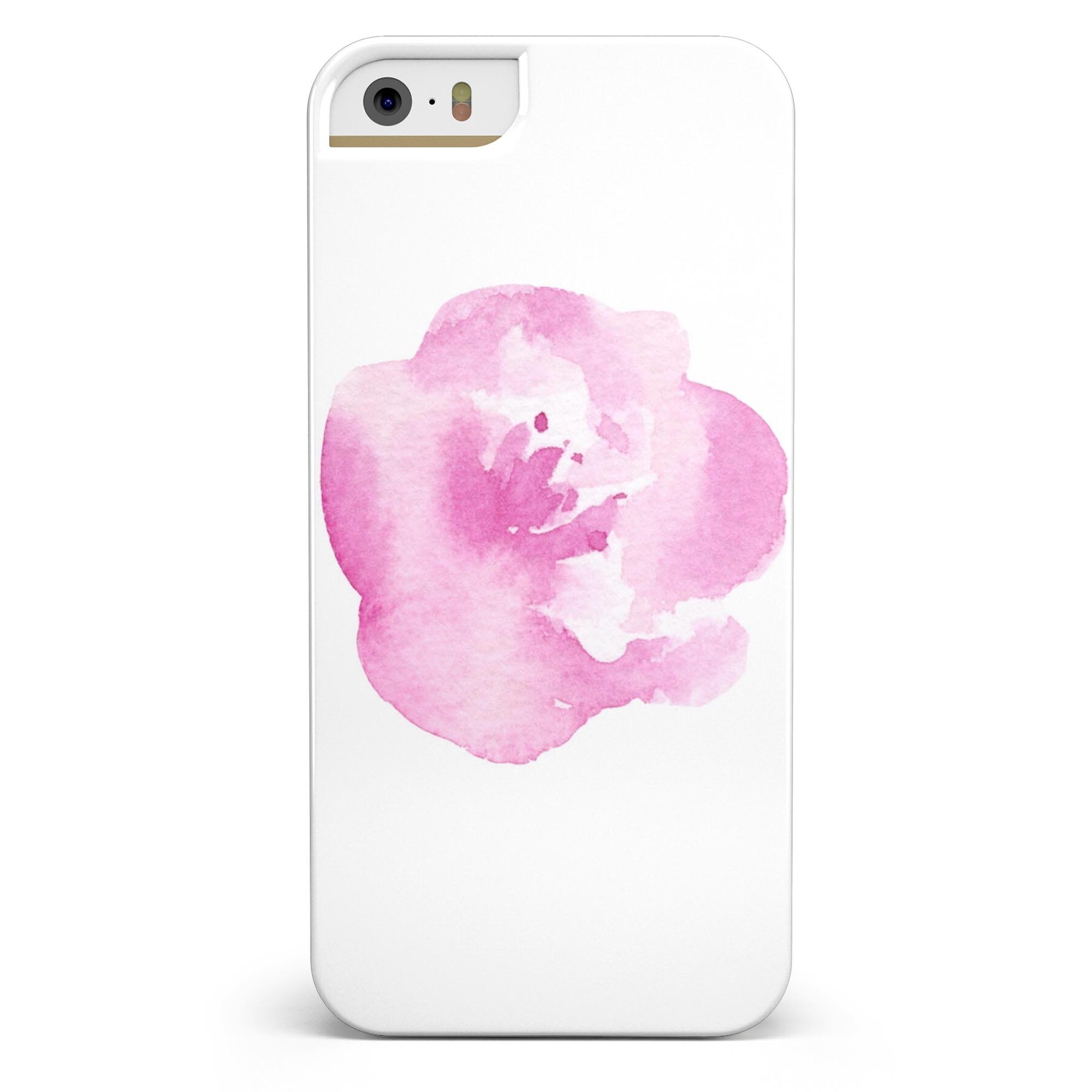 2000x2000 Pink Watercolor Hawaiian Flower Iphone 55s Or Se Ink Fuzed Case