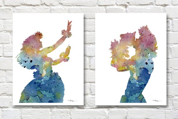570x380 Set Of 2 Hawaiian Art Prints Hawaii Watercolor Paintings Etsy