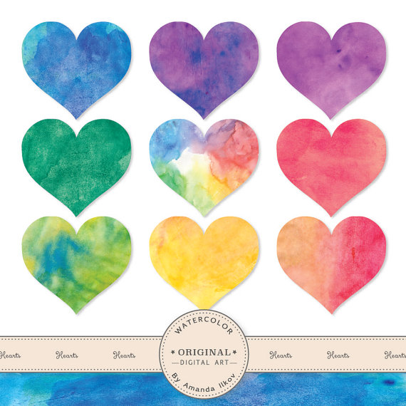 570x570 Water Color Clipart Heart