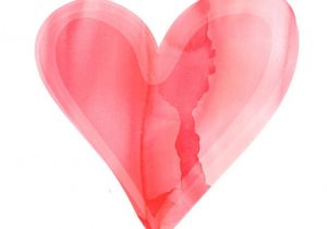 300x210 Watercolor Heart Images Red Watercolor Heart Isolated Royalty Free