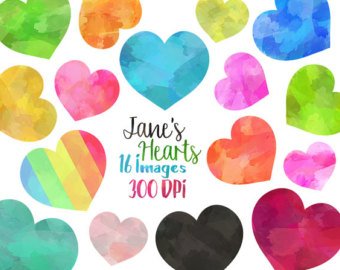 340x270 Watercolor Heart Etsy