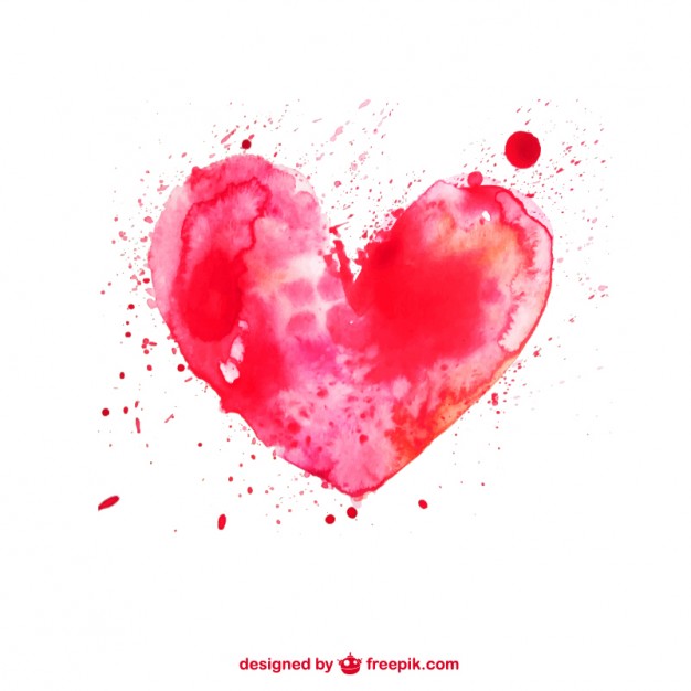 626x626 Watercolor Heart Vector Free Download