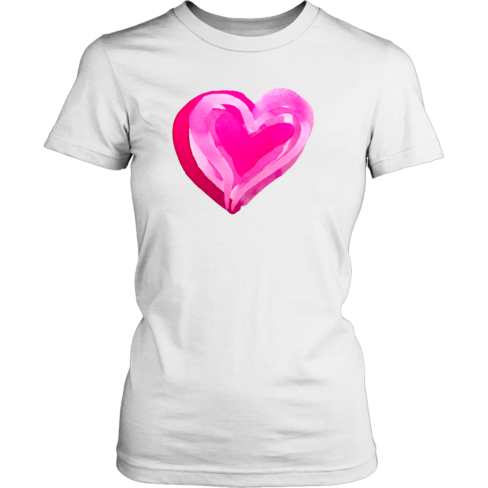 1000x1000 Have A Heart T Shirt With Watercolor Pink Heart Designed For Women