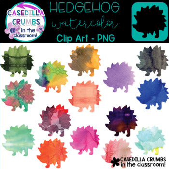 350x350 Hedgehog Watercolor Clip Art