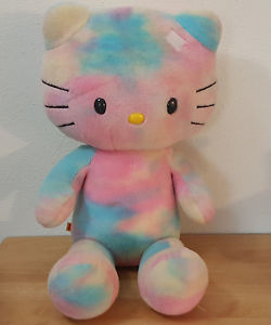 250x300 Hello Kitty Tie Dye Pastel Rainbow Watercolor Build A Bear Plush
