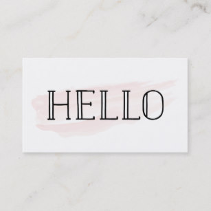 307x307 Hello Watercolor Business Cards Zazzle Au