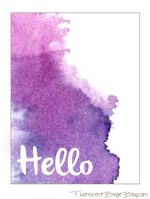 525x698 Hello Watercolor Journal Card