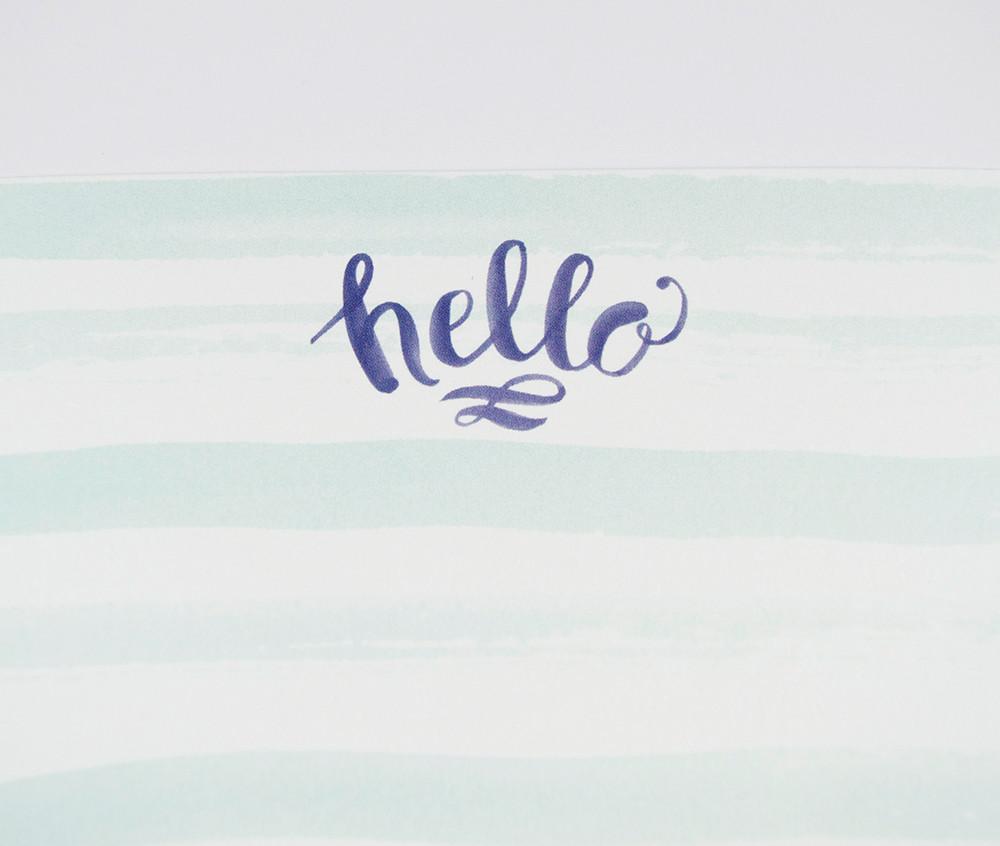1000x846 Hello Watercolor Stripes Stationery Set Four Wet Feet Studio
