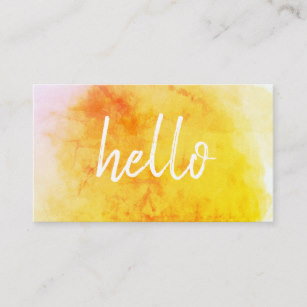 307x307 Hello Yellow Business Cards Zazzle Uk