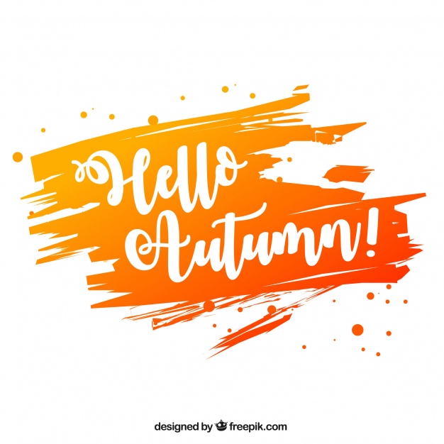 626x626 Hello Autumn, Watercolor Stain Vector Free Download