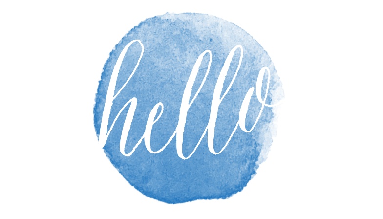 784x448 Watercolor Hello Stationery By Basic Invite
