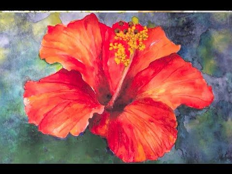 480x360 Easy, Step By Step Tutorial, How To Paint Hibiscus Flower In