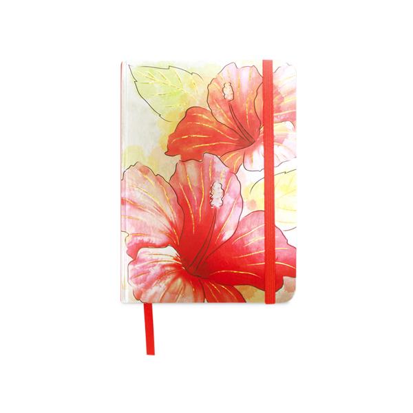 600x600 Hibiscus Watercolor Foil Notebook Large Soha Living
